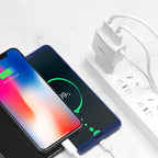 Wall charger “C59 Mega joy” dual USB port US with built-in wire