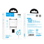 Wall charger “C59 Mega joy” dual USB port US with built-in wire