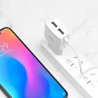 Wall charger “C59 Mega joy” dual USB port US with built-in wire