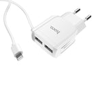 Wall charger “C59A Mega joy” dual USB port EU with built-in wire