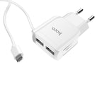 Wall charger “C59A Mega joy” dual USB port EU with built-in wire