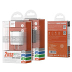 Wall charger “C60 Prestige” US plug dual USB QC3.0