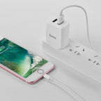 Wall charger “C62 Victoria” dual USB port 3C set with cable