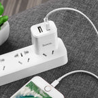 Wall charger “C62 Victoria” dual USB port 3C set with cable