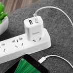 Wall charger “C62 Victoria” dual USB port 3C set with cable