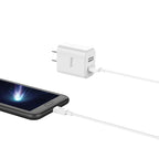 Wall charger “C62 Victoria” dual USB port 3C set with cable