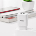Wall charger “C62A Victoria” dual USB port EU set with cable
