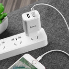 Wall charger “C62A Victoria” dual USB port EU set with cable