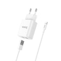 Wall charger “C62A Victoria” dual USB port EU set with cable