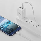 Wall charger “C62A Victoria” dual USB port EU set with cable