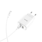 Wall charger “C62A Victoria” dual USB port EU set with cable