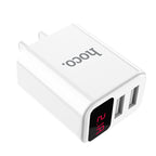 Wall charger “C63 Victoria” dual USB ports LED digital display 3C