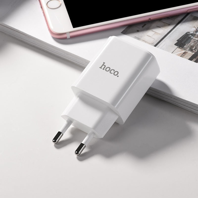Wall charger “C63A Victoria” dual USB ports LED digital display EU