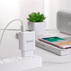 Wall charger “C63A Victoria” dual USB ports LED digital display EU