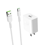 Wall charger “C65 Warwick” single USB port US set with cable