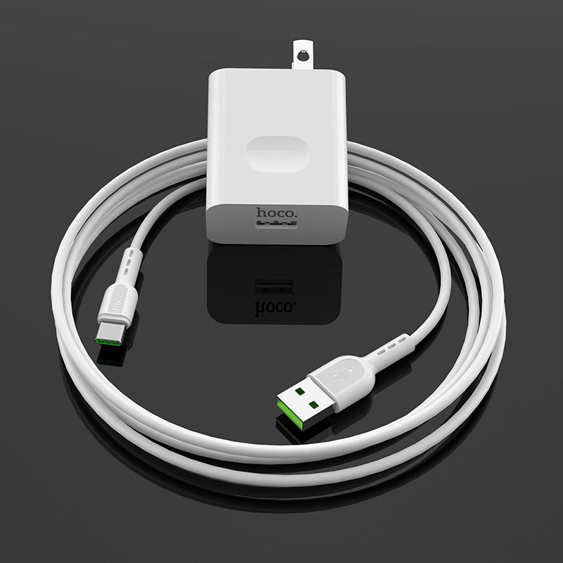Wall charger “C65 Warwick” single USB port US set with cable