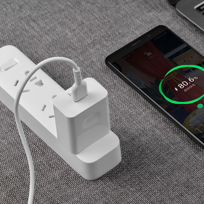 Wall charger “C65 Warwick” single USB port US set with cable