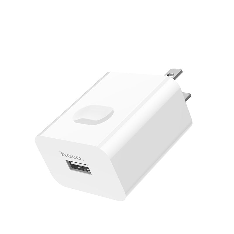 Wall charger “C65 Warwick” single USB port US set with cable