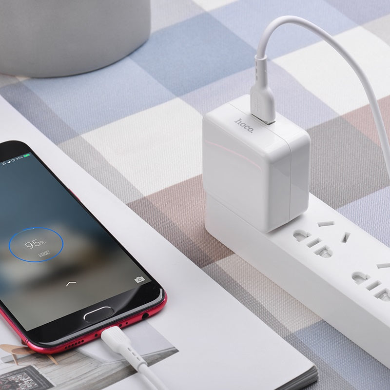 Wall charger “C66 Surpass” single USB port US set with cable