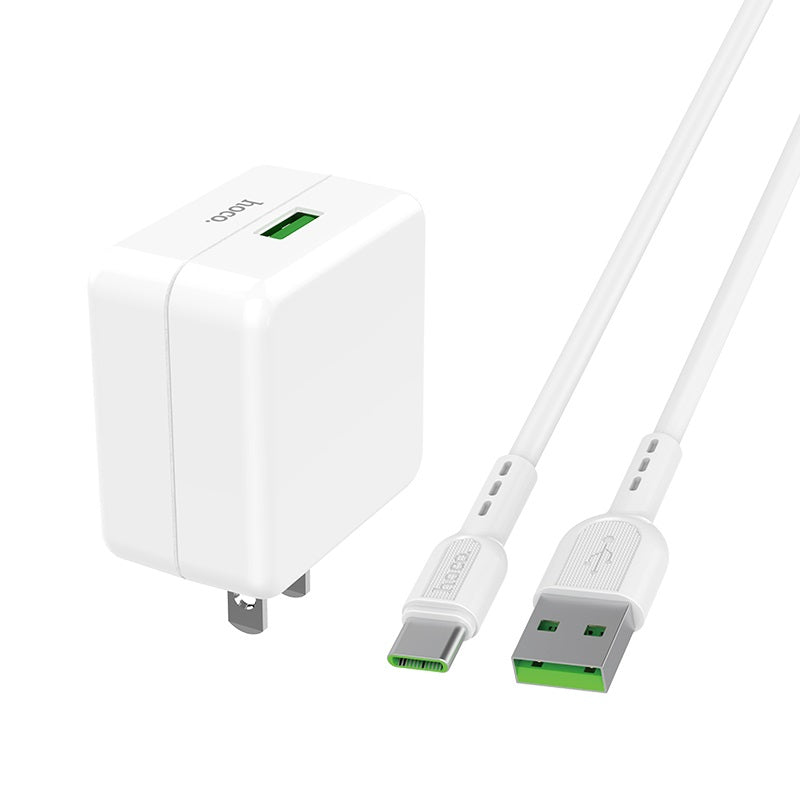 Wall charger “C66 Surpass” single USB port US set with cable