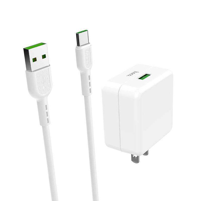 Wall charger “C66 Surpass” single USB port US set with cable