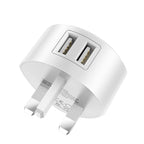 Wall charger “C67B Shell” dual USB port UK