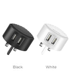 Wall charger “C67B Shell” dual USB port UK