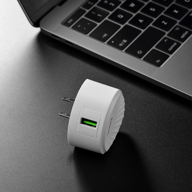 Wall charger “C68 Shell” single USB port QC3.0 US