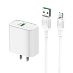 Wall charger “C69 Dynamic power” CN plug single USB QC3.0 set with cable