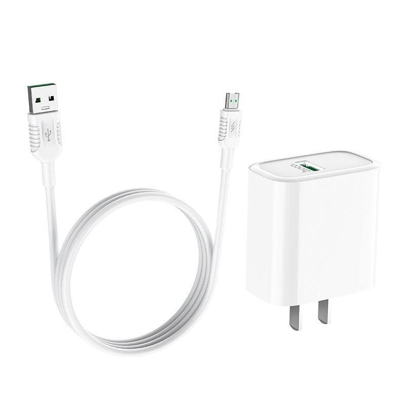 Wall charger “C69 Dynamic power” CN plug single USB QC3.0 set with cable