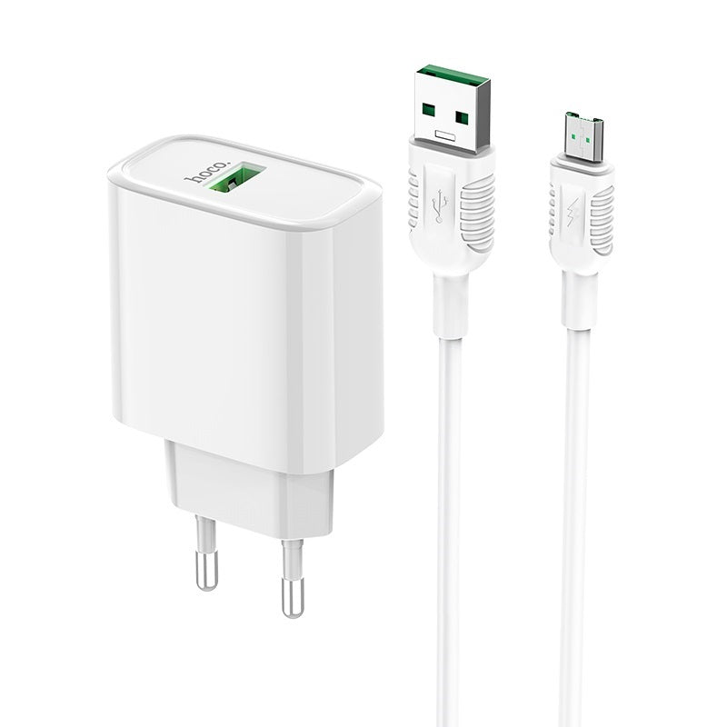Wall charger “C69A Dynamic power” EU plug single USB QC3.0 set with cable
