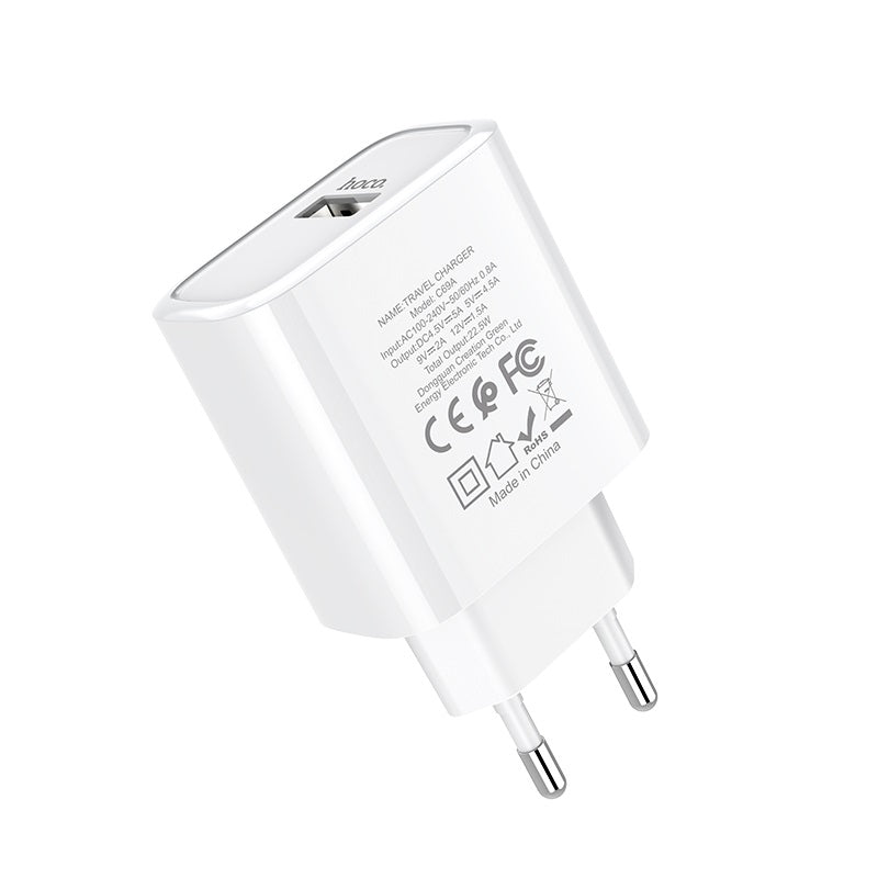 Wall charger “C69A Dynamic power” EU plug single USB QC3.0 set with cable