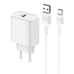 Wall charger “C69A Dynamic power” EU plug single USB QC3.0 set with cable