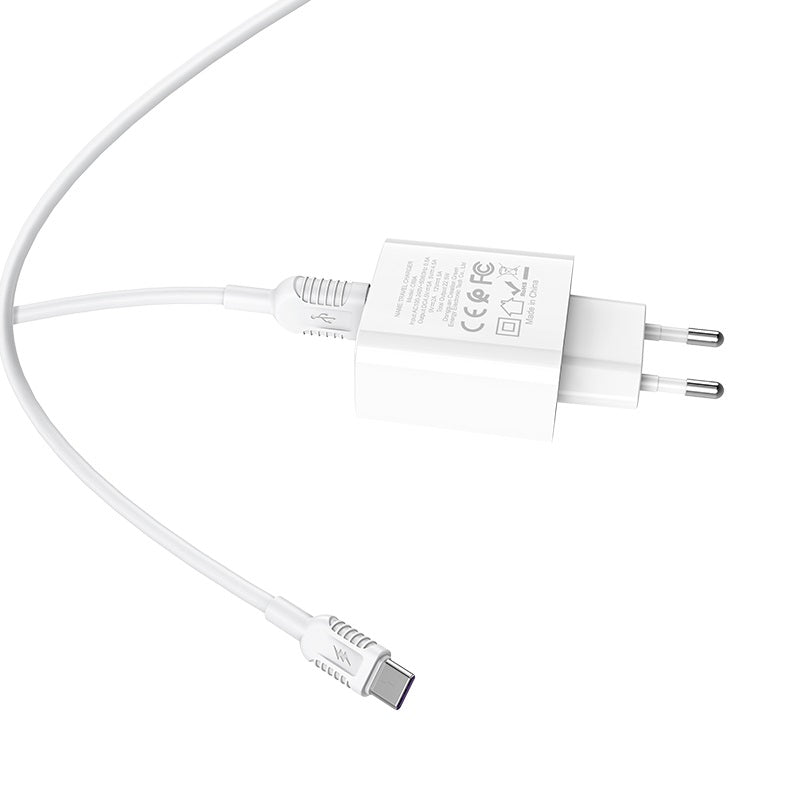 Wall charger “C69A Dynamic power” EU plug single USB QC3.0 set with cable