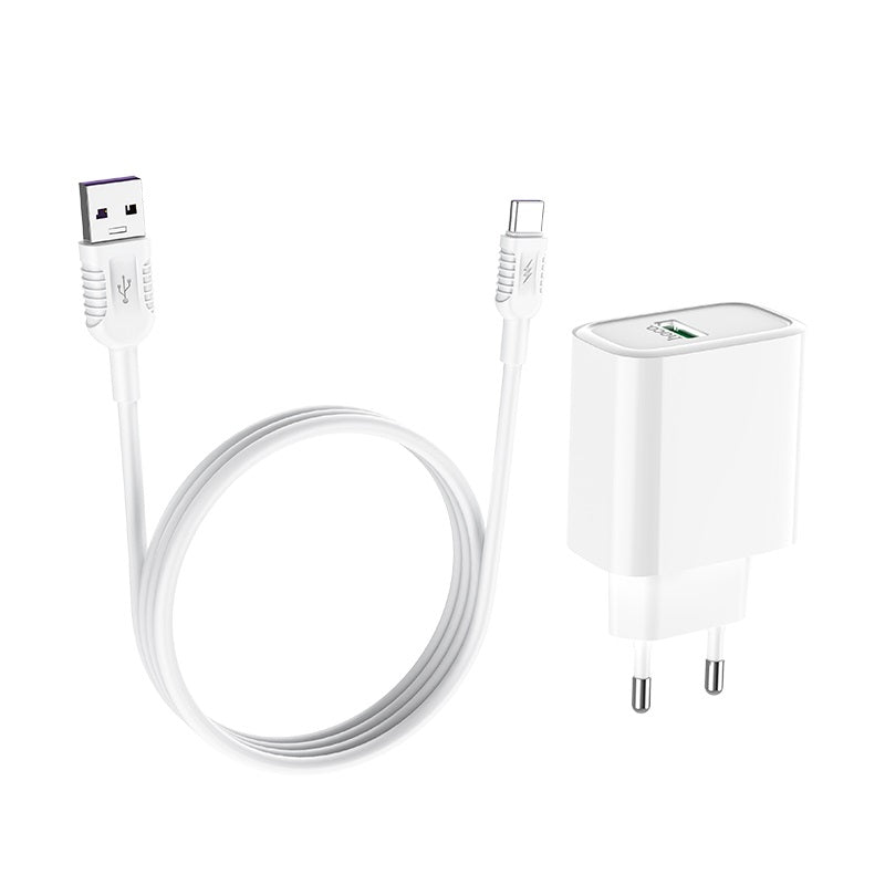 Wall charger “C69A Dynamic power” EU plug single USB QC3.0 set with cable