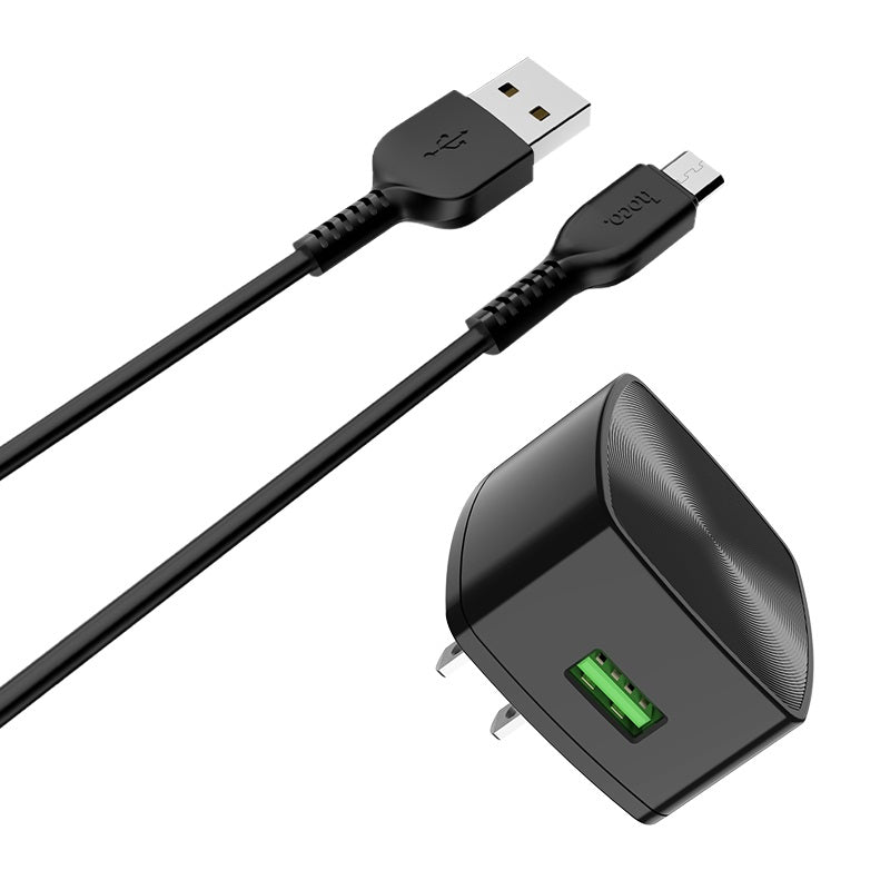Wall charger “C70 Cutting-edge” single USB port QC3.0 US set with cable