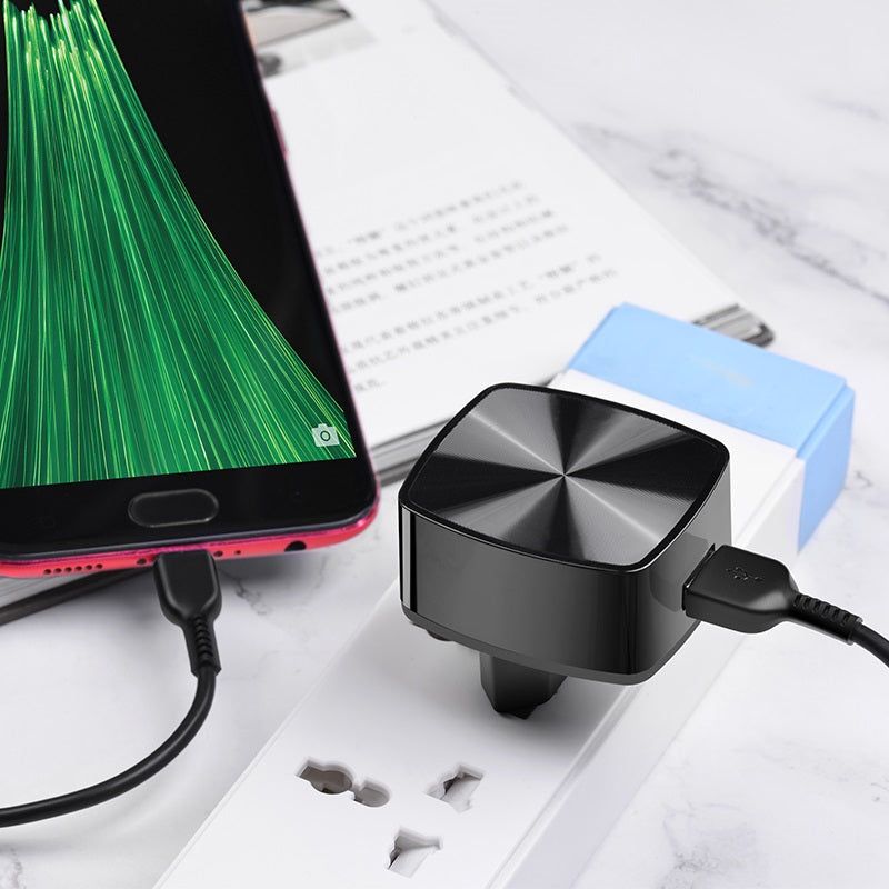 Wall charger “C70A Cutting-edge” single port QC3.0  EU set with cable