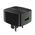 Wall charger “C70B Cutting-edge” single port QC3.0  UK set with cable