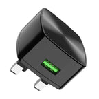 Wall charger “C70B Cutting-edge” single port QC3.0  UK set with cable