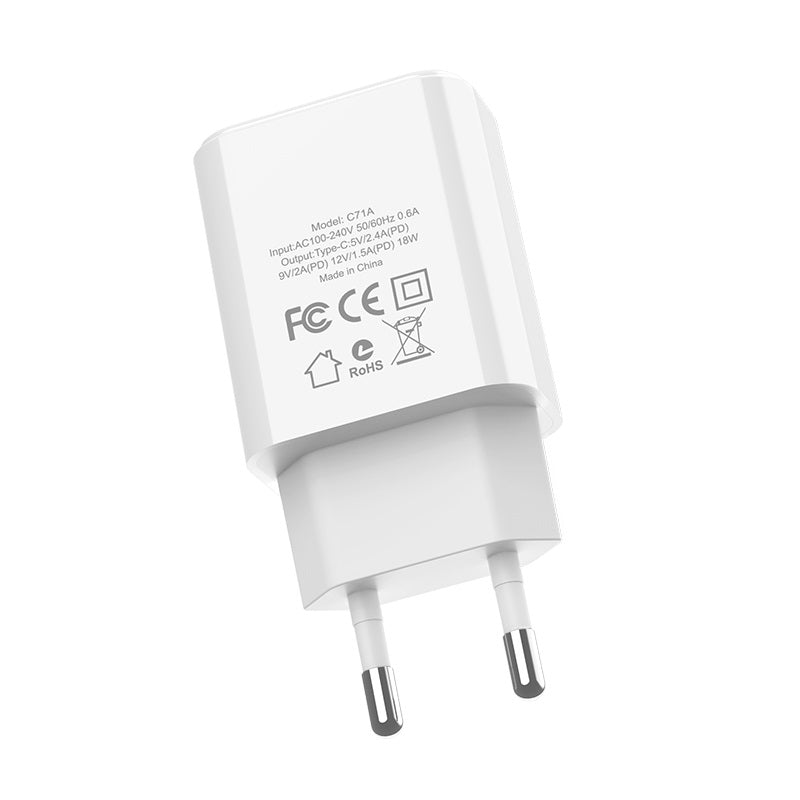 Wall charger “C71A Star speed” PD3.0 single Type-C set with cable EU