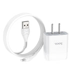 Wall charger “C72 Glorious” US plug single USB set with cable