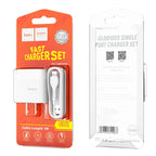 Wall charger “C72 Glorious” US plug single USB set with cable