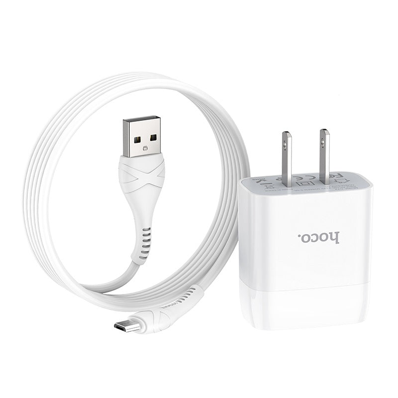 Wall charger “C72 Glorious” US plug single USB set with cable