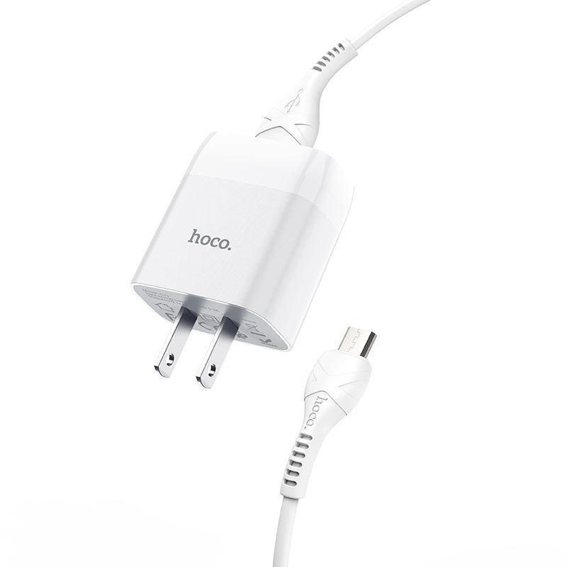 Wall charger “C72 Glorious” US plug single USB set with cable