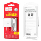 Wall charger “C72 Glorious” US plug single USB set with cable