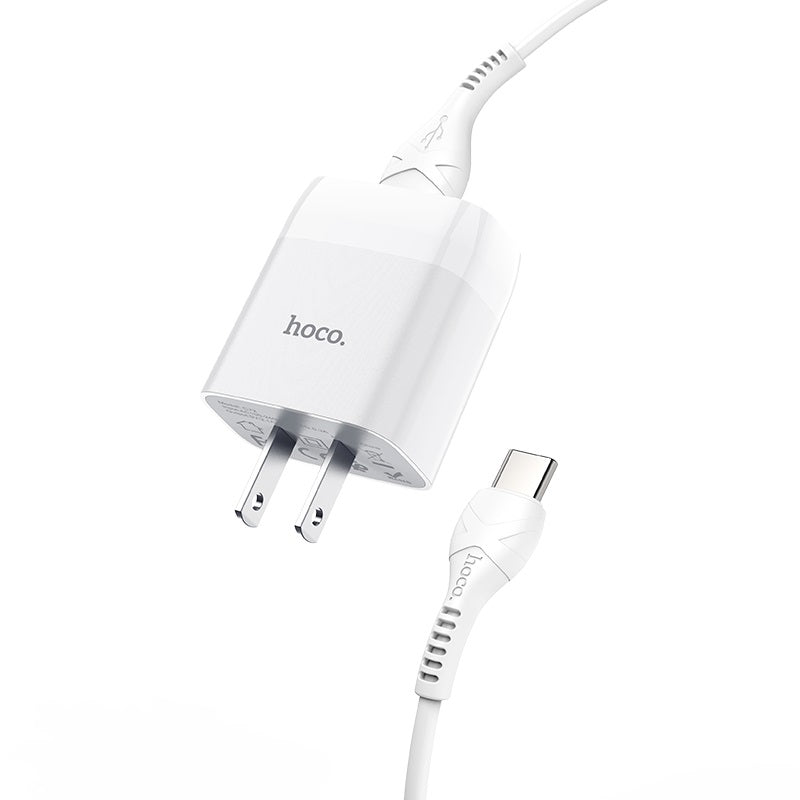 Wall charger “C72 Glorious” US plug single USB set with cable