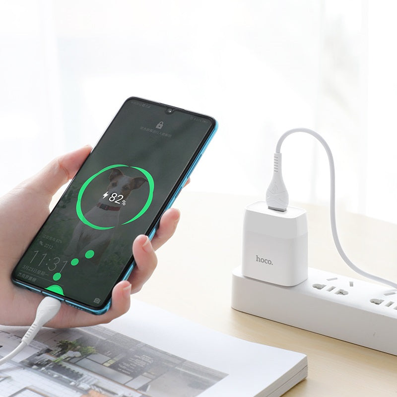 Wall charger “C72 Glorious” US plug single USB set with cable