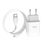 Wall charger “C72A Glorious” EU plug single USB set with cable