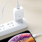 Wall charger “C72A Glorious” EU plug single USB set with cable