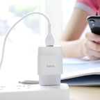 Wall charger “C72A Glorious” EU plug single USB set with cable